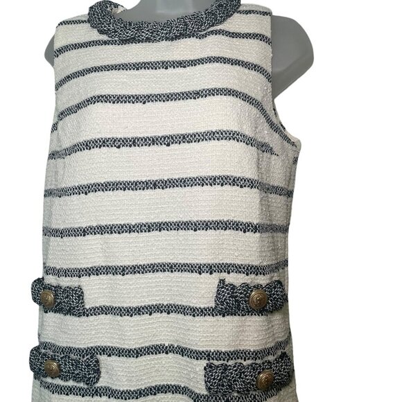 Tuckernuck Jackie Mini Dress Navy & White Stripe Tweed – Size Medium – NWT - Picture 4 of 6
